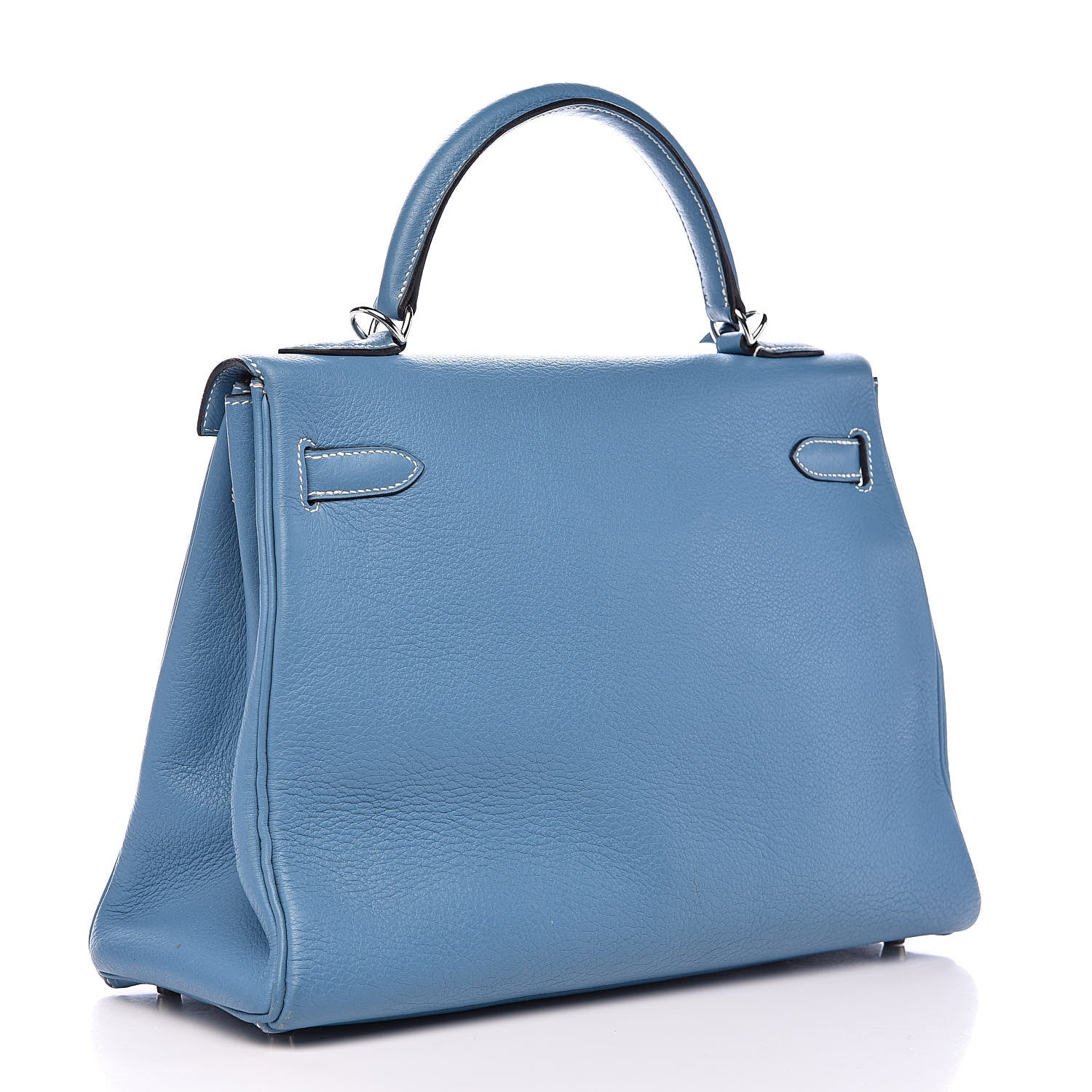 Hermes Togo Kelly Retourne 32 Blue Jean 3 of 38