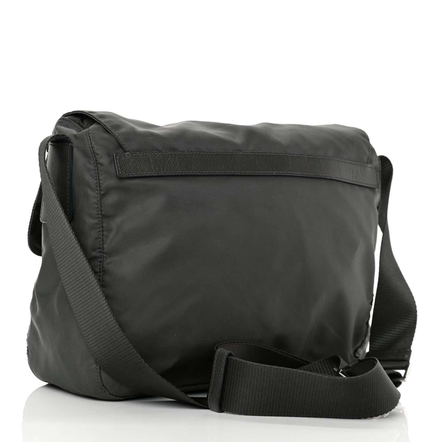 Tessuto Nylon Saffiano Vela Messenger Bag Bosco