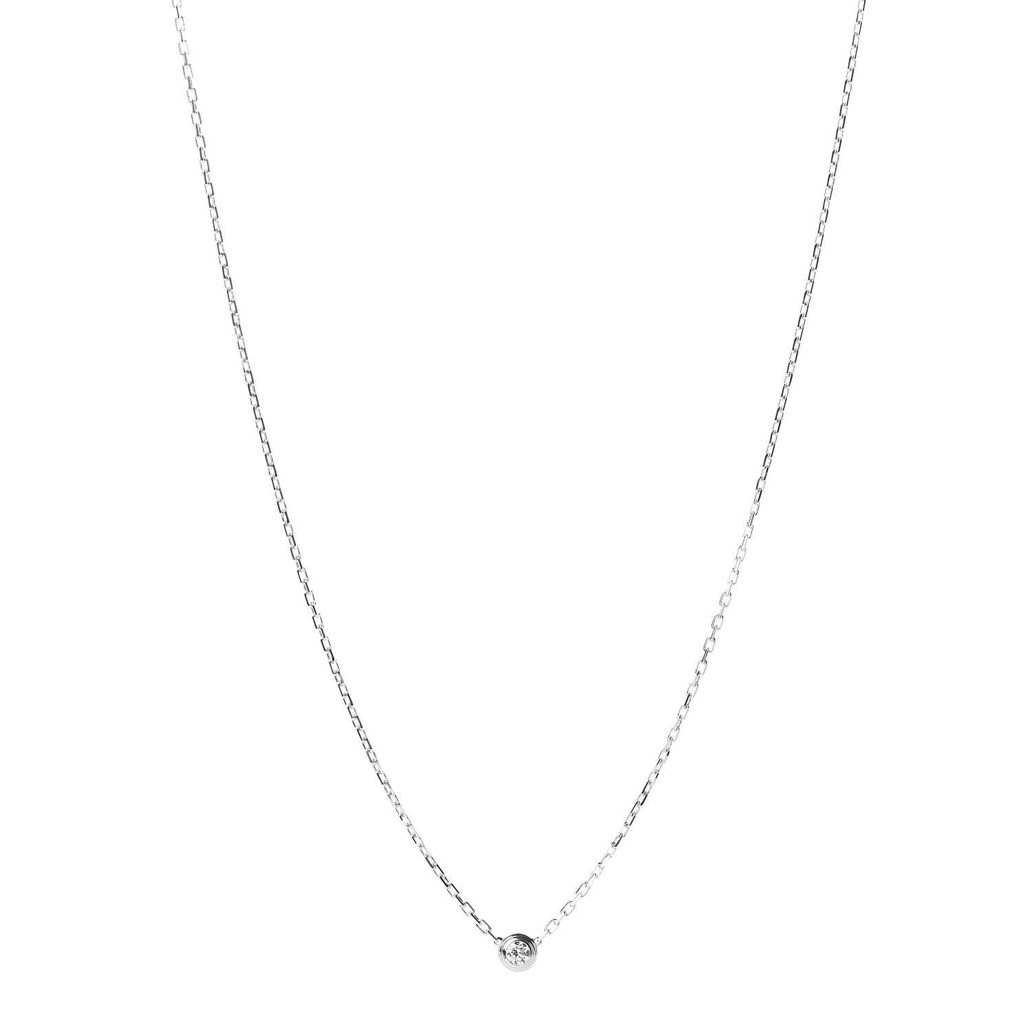18K White Gold Diamond SM D'Amour Pendant Necklace