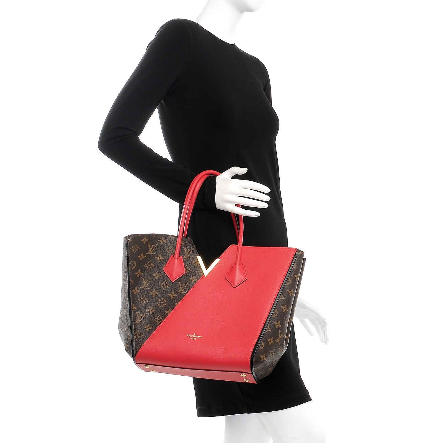 Louis Vuitton Calfskin Monogram Kimono Tote Poppy 2 of 7