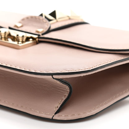 Valentino Garavani Vitello Small Glam Lock Rockstud Flap Poudre 9 of 12