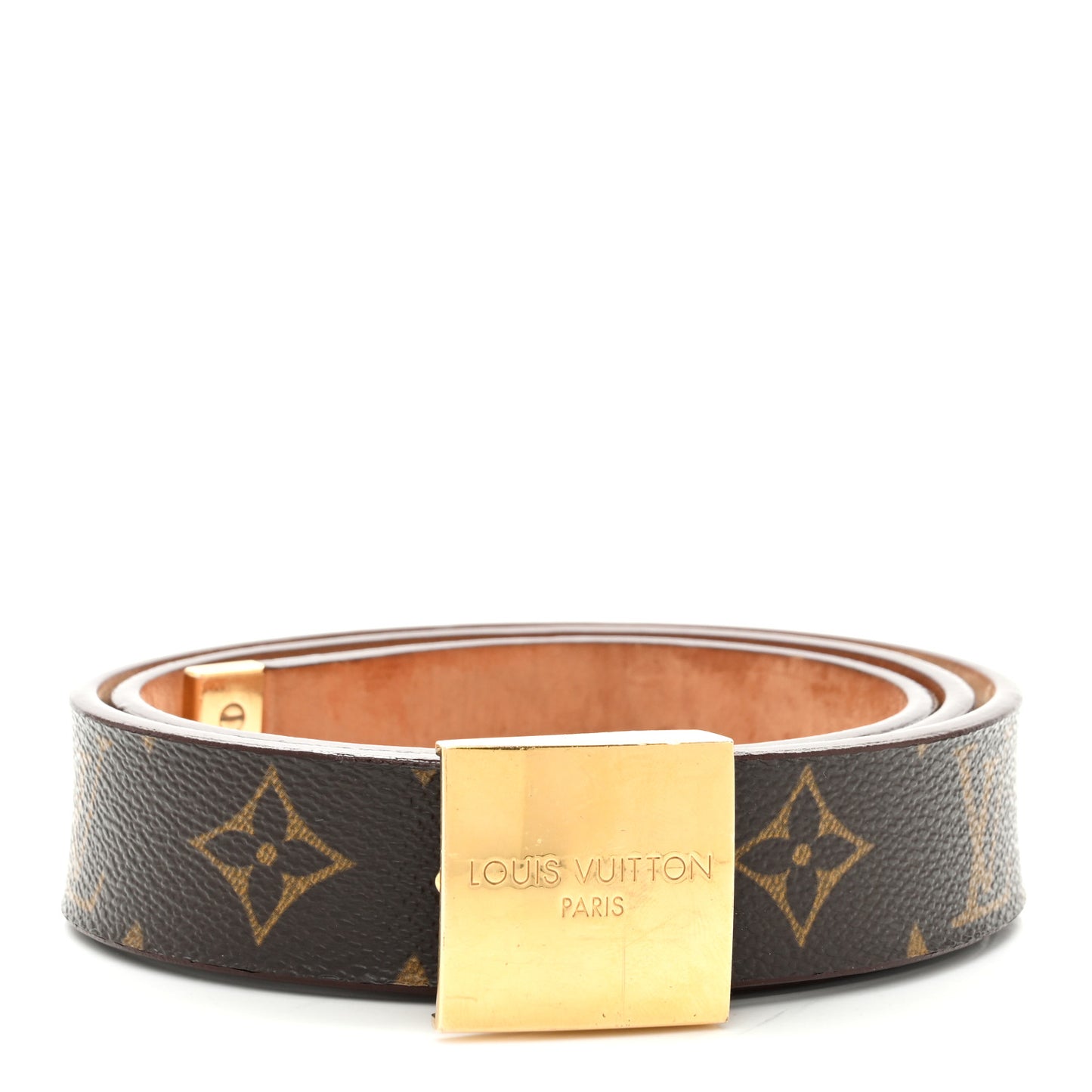 Monogram Ceinture Belt Gold Buckle 80 32
