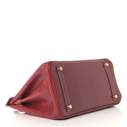 Hermes Veau Lisse Birkin 30 Rouge H 4 of 28