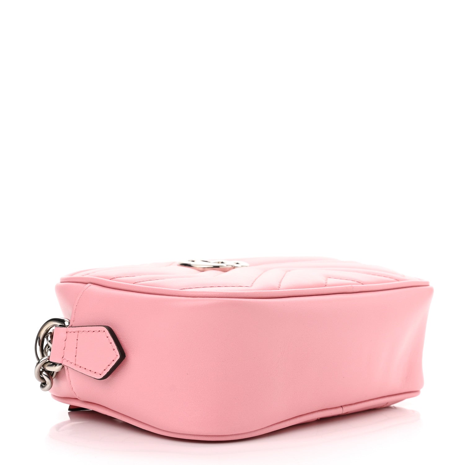 Gucci Calfskin Matelasse Mini GG Marmont Chain Shoulder Bag Wild Rose 4 of 11