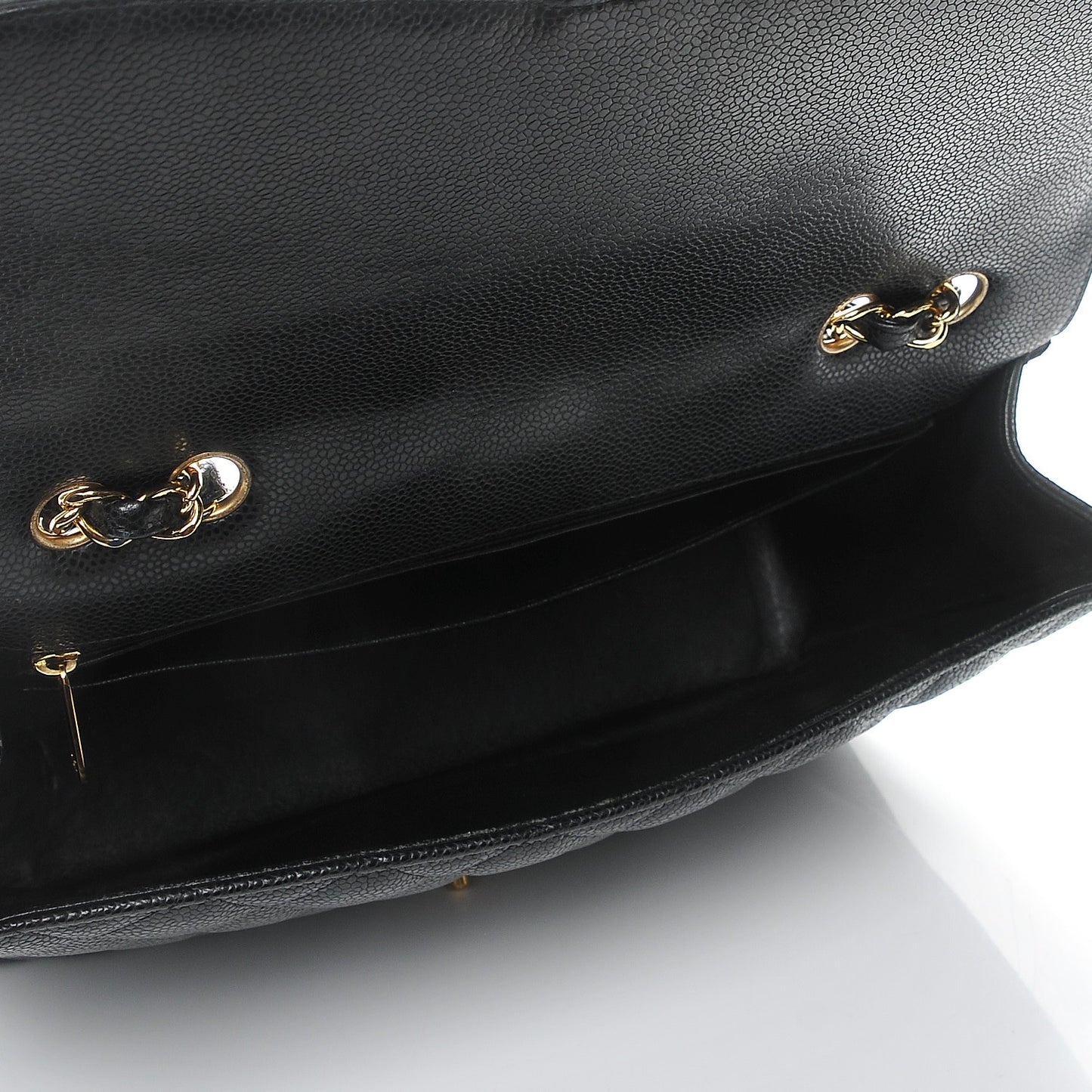 Caviar Quilted Jumbo Single Flap Black