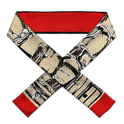 Louis Vuitton Silk Monogram Trunks Bandeau Brown 1 of 6