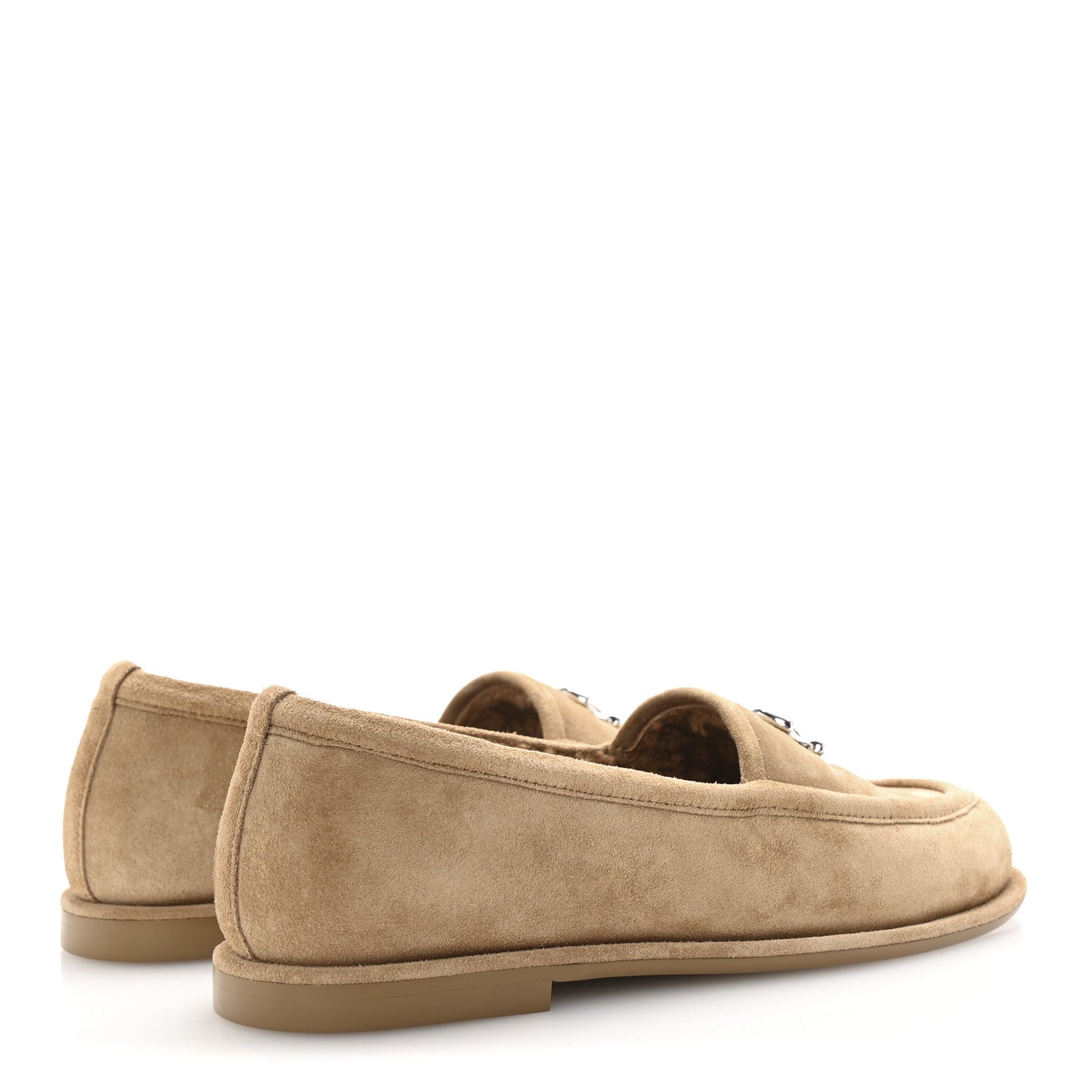 Chanel Suede Calfskin CC Loafers 36 Dark Beige 5 of 10