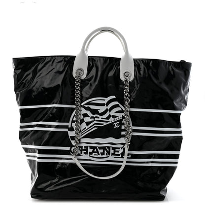 Chanel Vinyl Large La Pausa Bay Shopping Bag Black 1 of 12