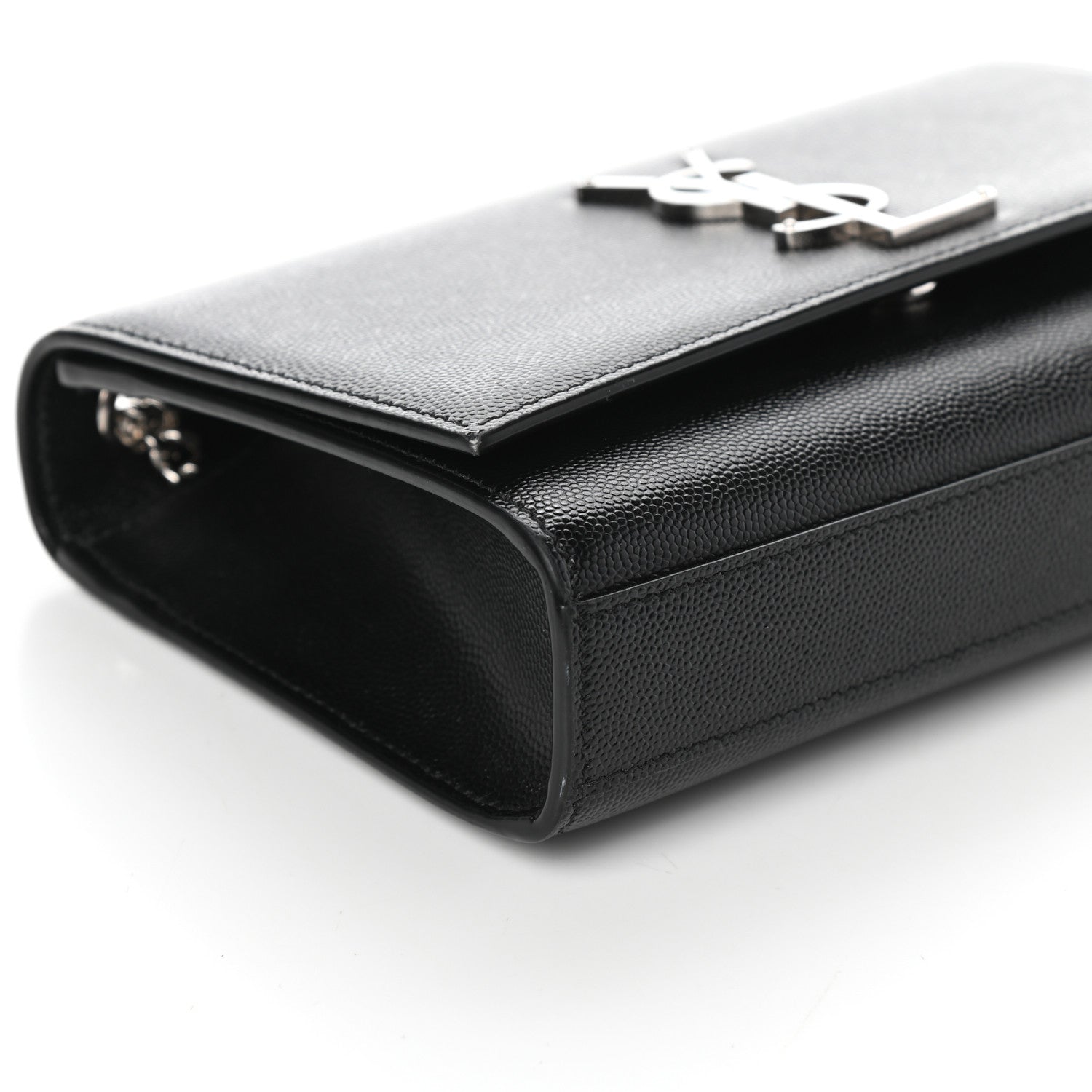 Saint Laurent Grain De Poudre Small Monogram Kate Satchel Black 8 of 9