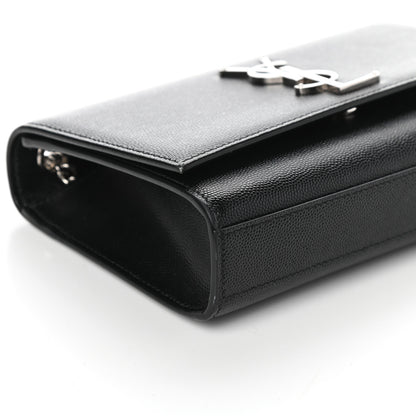 Saint Laurent Grain De Poudre Small Monogram Kate Satchel Black 8 of 9