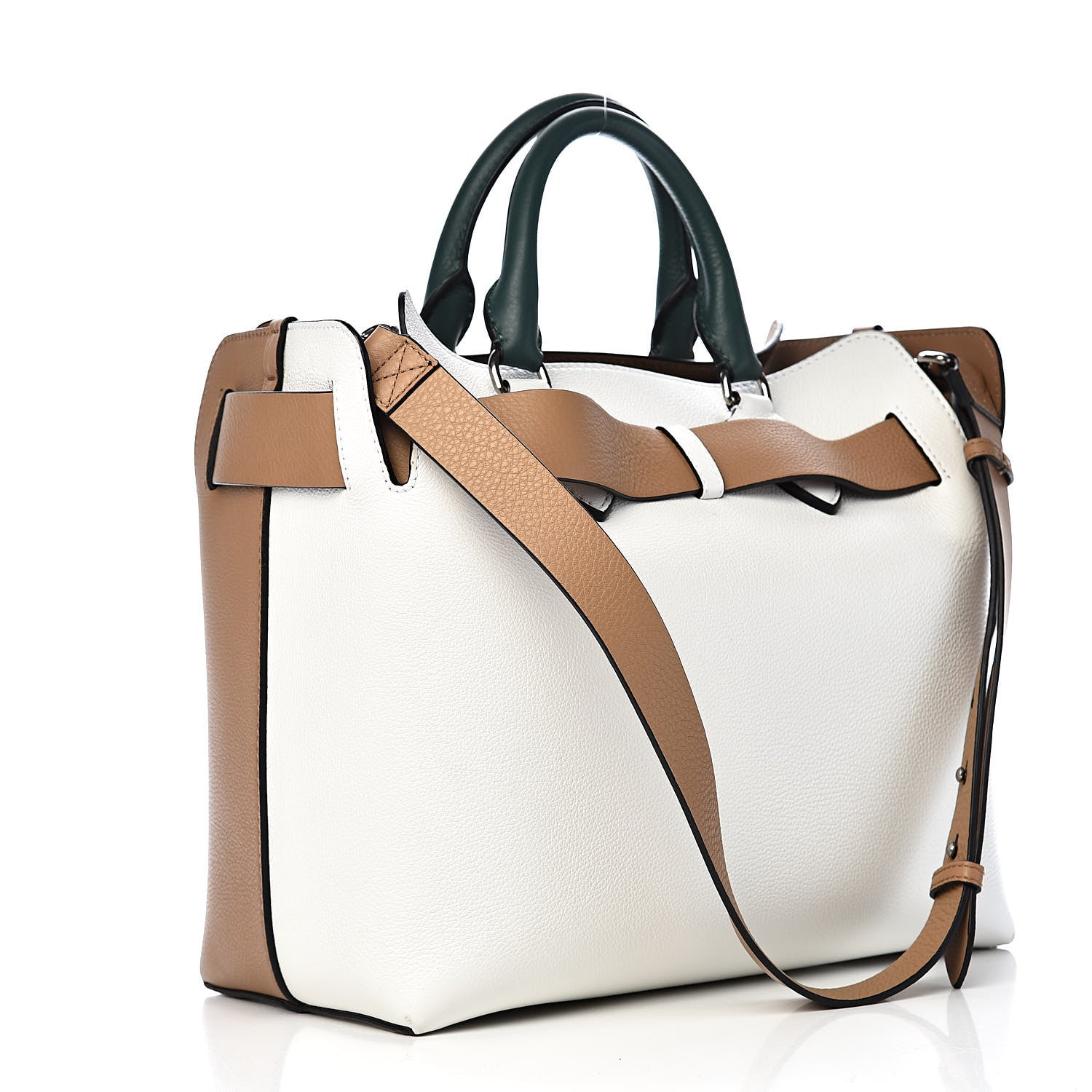 Burberry Soft Grain Calfskin Medium Belt Bag Light Camel Chalk White 3 of 11