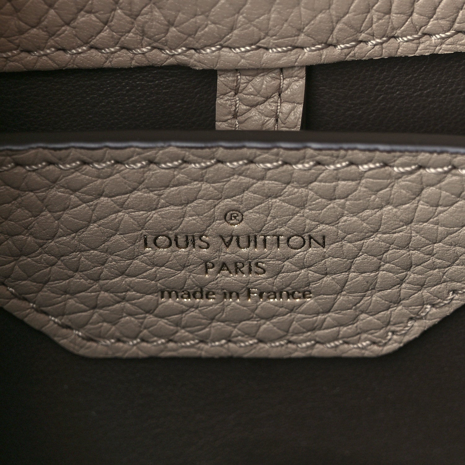 Louis Vuitton Taurillon Capucines PM Galet 6 of 9
