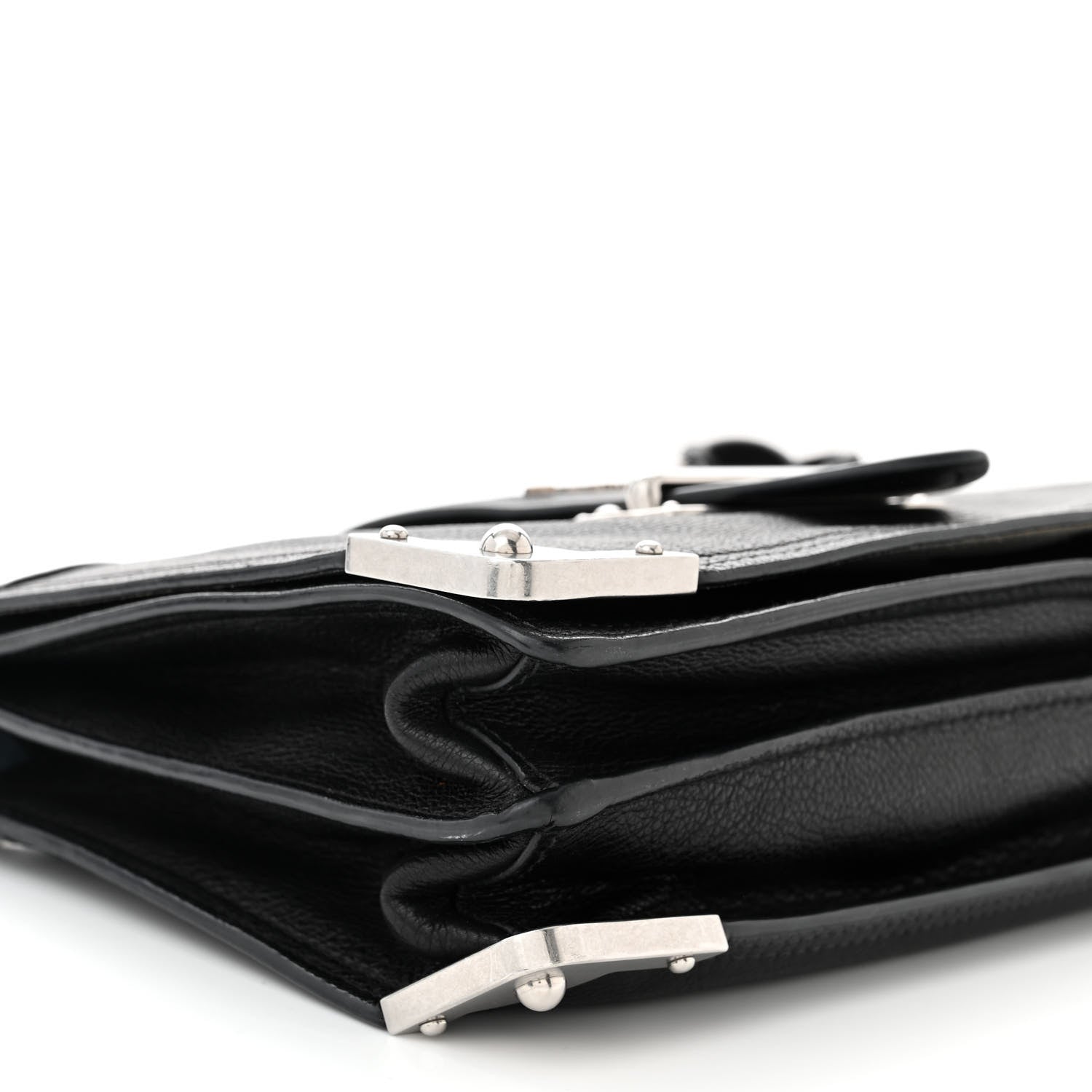 Prada Glace Calf Large Soft Cahier Bag Black Astrale 10 of 12