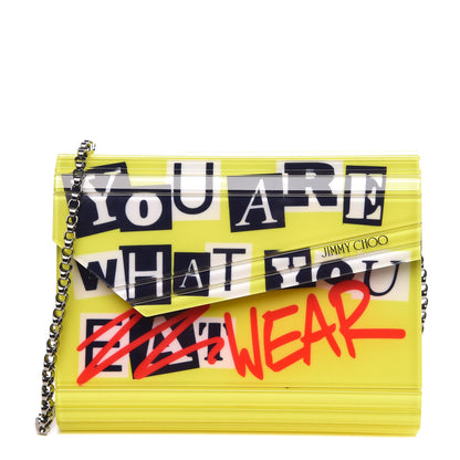 Jimmy Choo Acrylic You Are What You Wear Candy Clutch Yellow Multi 1 of 9