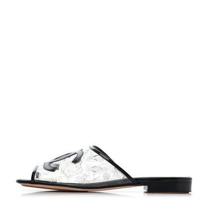 Chanel Patent PVC CC Sandal Mule 37 Black 2 of 32