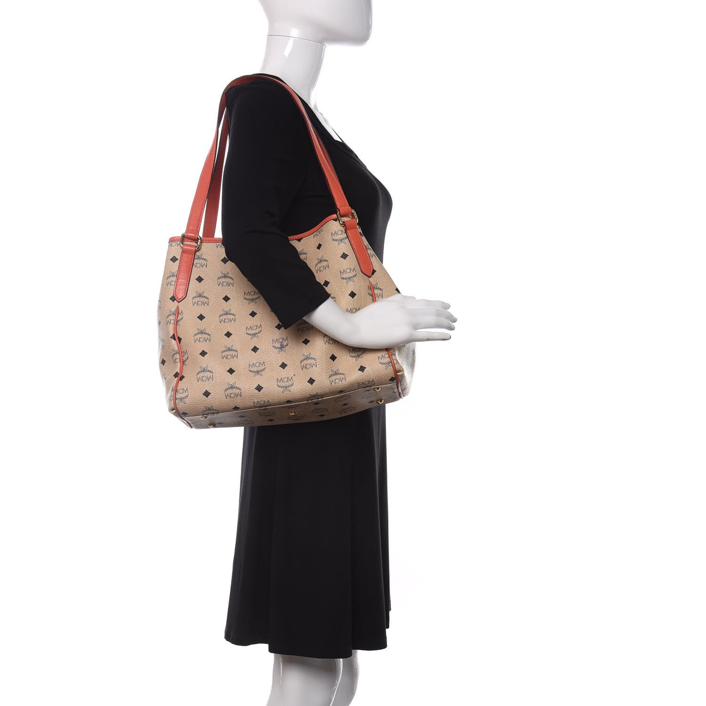 Visetos Shopping Tote Beige Orange
