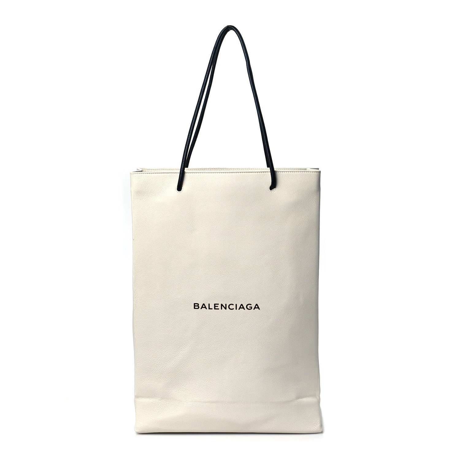 Balenciaga Calfskin Medium Logo North South Shopping Tote White 1 of 10