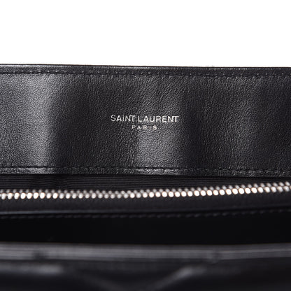 Saint Laurent Calfskin Y Quilted Monogram Medium Loulou Chain Satchel Black 6 of 9