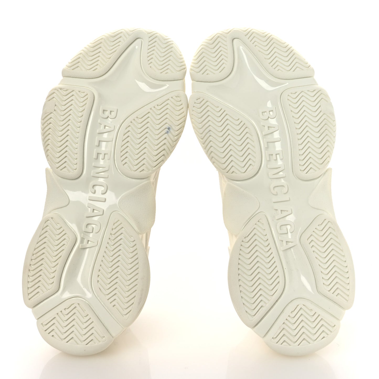 Technical Fabric Allover Logo Womens Triple S Sneakers 39 White Black