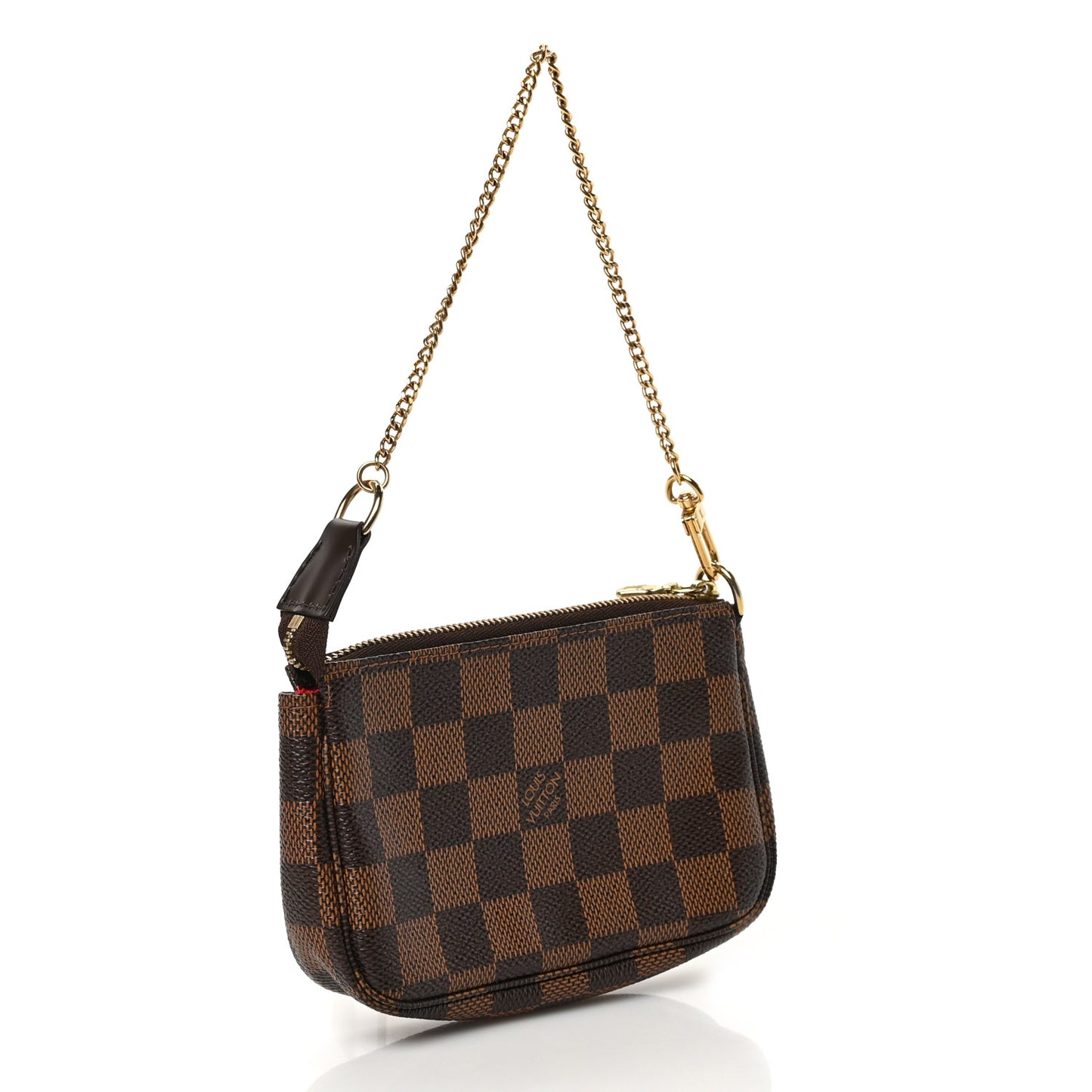 Damier Ebene Complice Trunks and Bags Mini Pochette Accessories Red