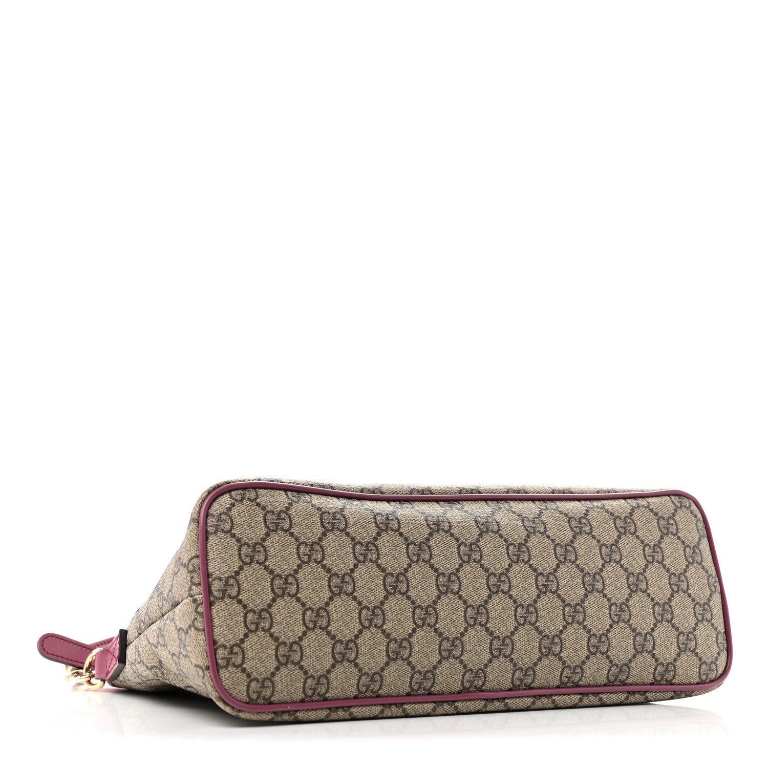 Gucci GG Supreme Monogram Small Zippered Tote Beige New Rosette 4 of 12