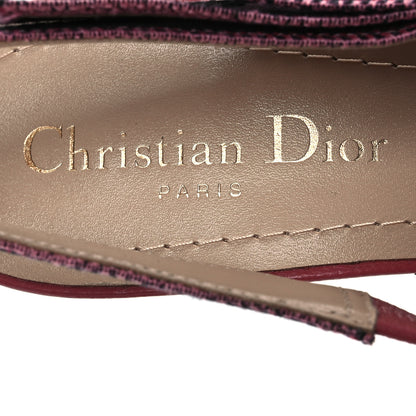 Christian Dior Canvas Embroidered Florilegio Ribbon J'Adior Slingback 65mm Pumps 37.5 White Multicolor 9 of 14