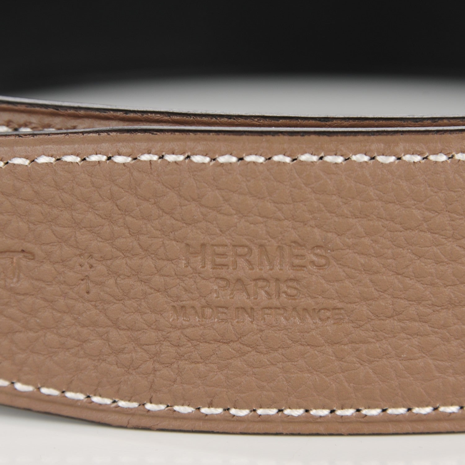 Hermes Box Togo 32mm Collier De Chien CDC Belt 85 Black Etoupe 6 of 8