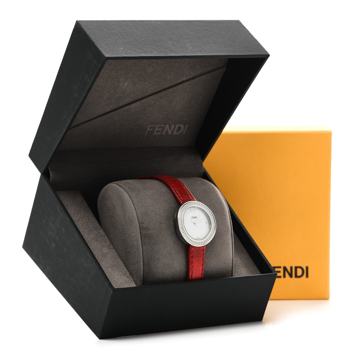 Fendi Stainless Steel Calfskin 28mm My Way Quartz Watch Red 8 of 8