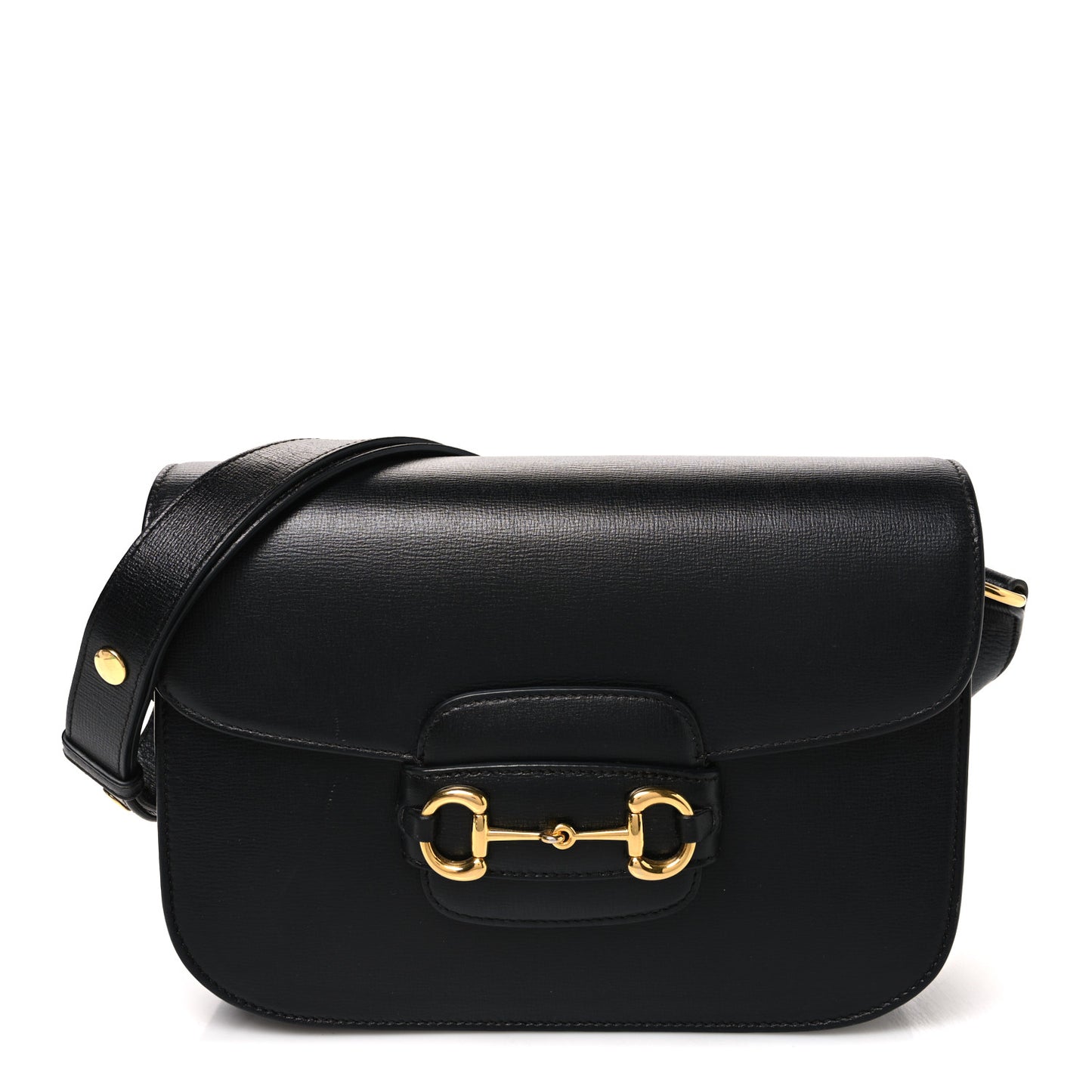 Azalea Calfskin Horsebit 1955 Shoulder Bag Black Black