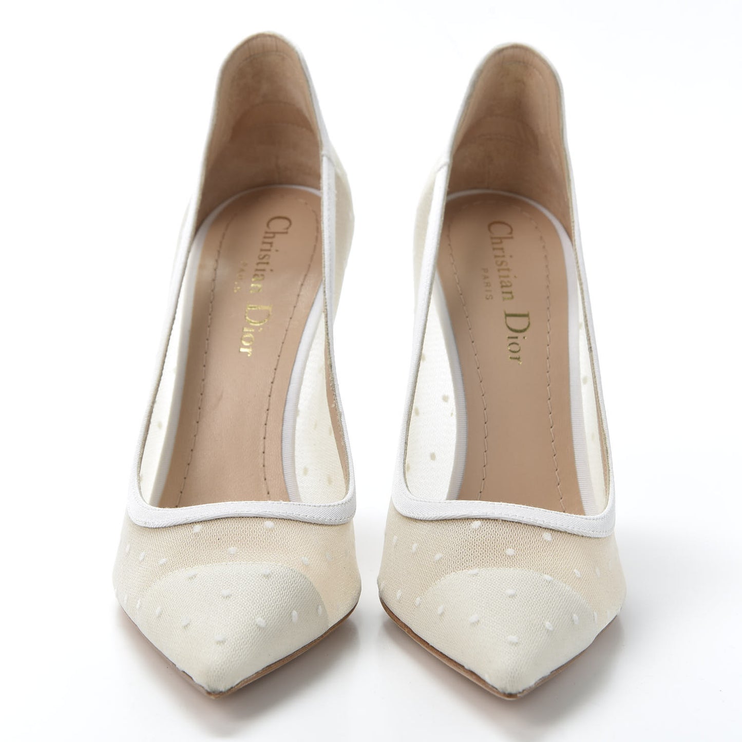 Mesh Plumetis Tulle D-Moi Pumps 37.5 White
