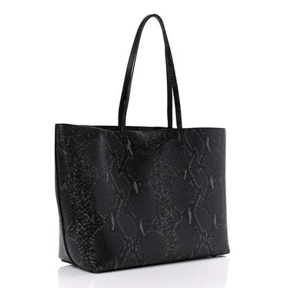 Jimmy Choo Snakeskin Embossed Calfskin JC Tote Anthracite 2 of 13