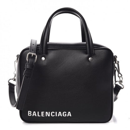 Balenciaga Shiny Day Calfskin XS Triangle Square Bag Black 1 of 7