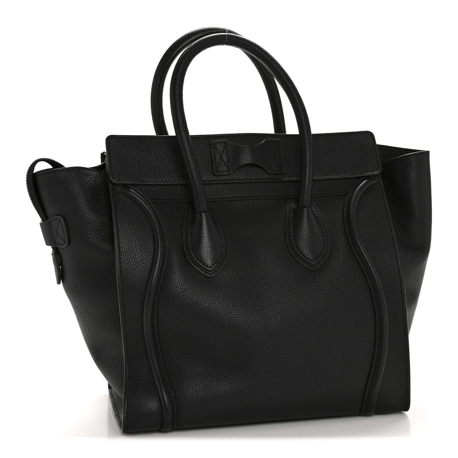 Celine Drummed Calfskin Mini Luggage Black 3 of 11