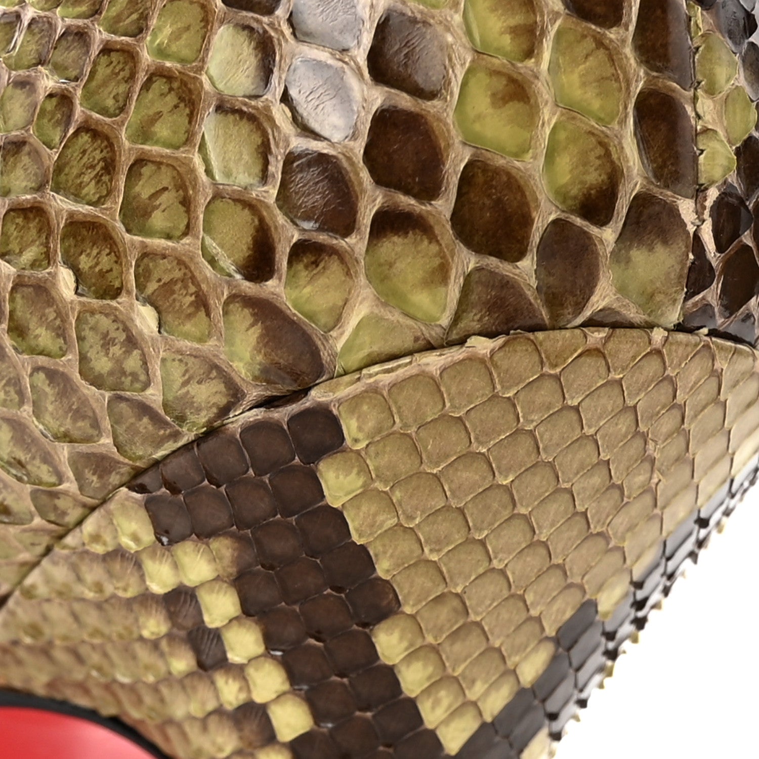 Christian Louboutin Snakeskin Yoyo 85 Peep Toe Pumps 36 Green 12 of 12