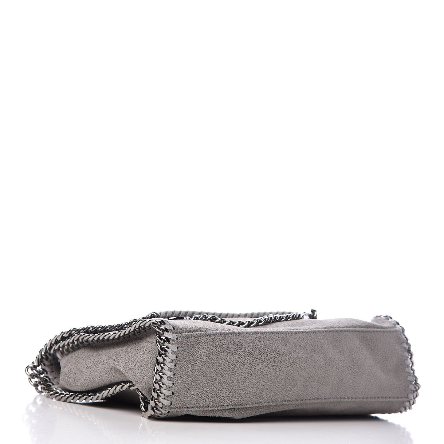 Shaggy Deer Mini Falabella Fold Over Tote Light Grey