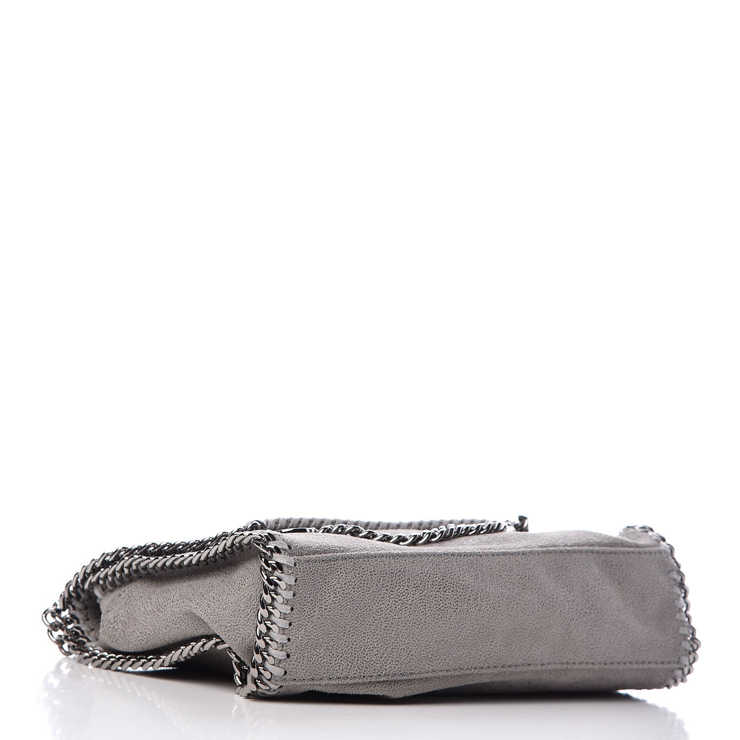 Stella McCartney Shaggy Deer Mini Falabella Fold Over Tote Light Grey 4 of 11
