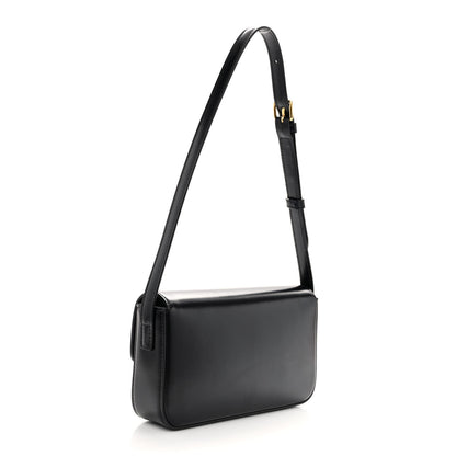 Celine Shiny Calfskin Triomphe Shoulder Bag Black 3 of 10