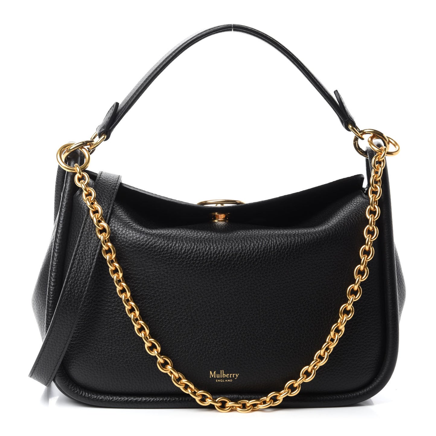 Small Classic Grain Calfskin Small Leighton Black