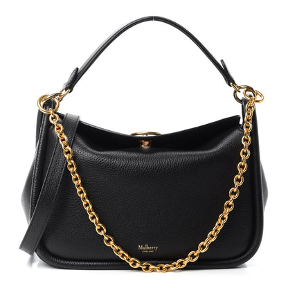 Mulberry Small Classic Grain Calfskin Small Leighton Black 1 of 9