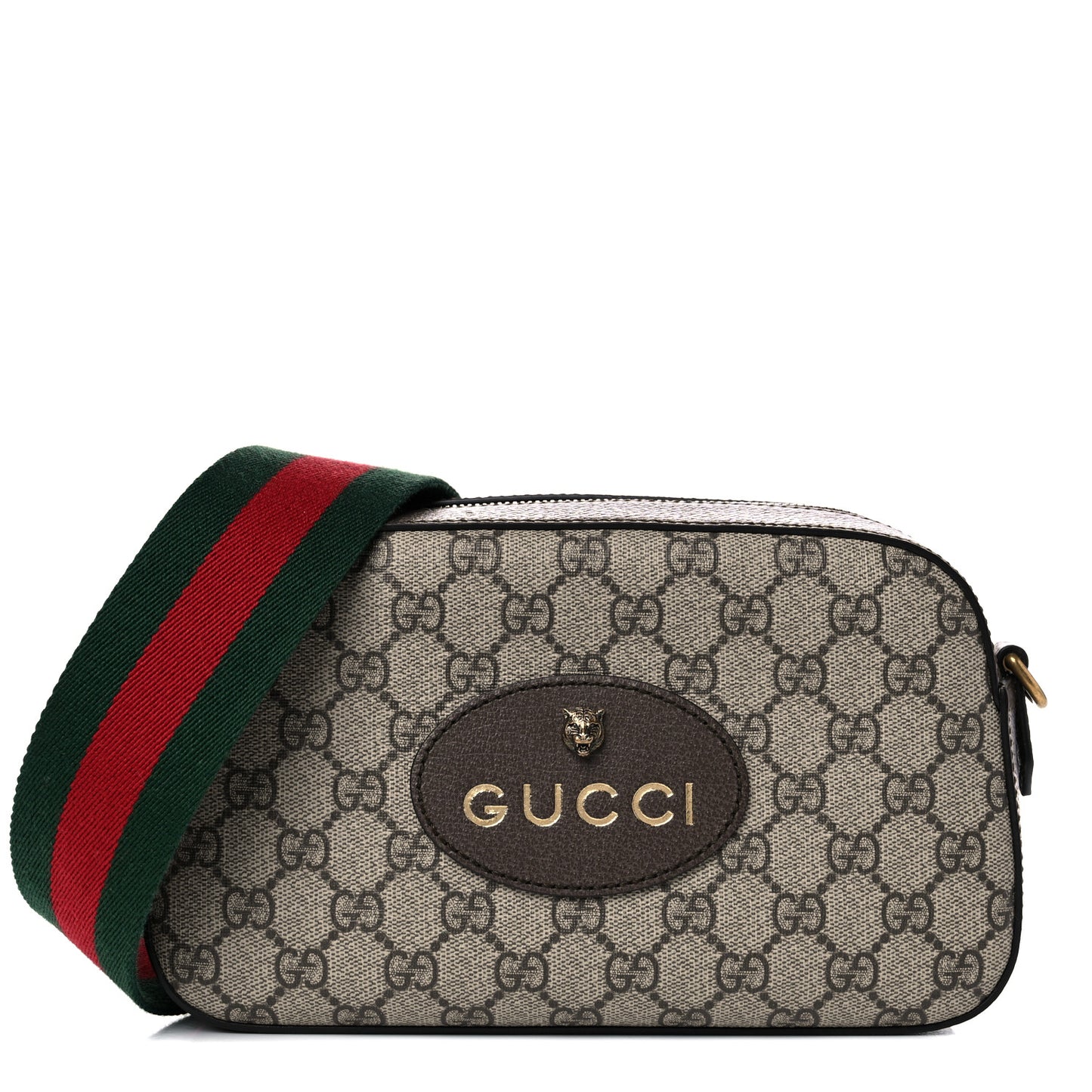 GG Supreme Monogram Web Neo Vintage Shoulder Bag Beige New Acero Crop