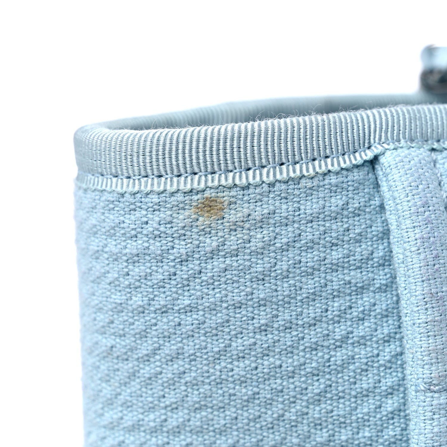 Chanel Mixed Fibers Small Deauville Tote Light Blue 14 of 15