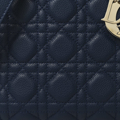 Christian Dior Grained Calfskin Cannage Medium Lady Dior Ocean Blue 7 of 10