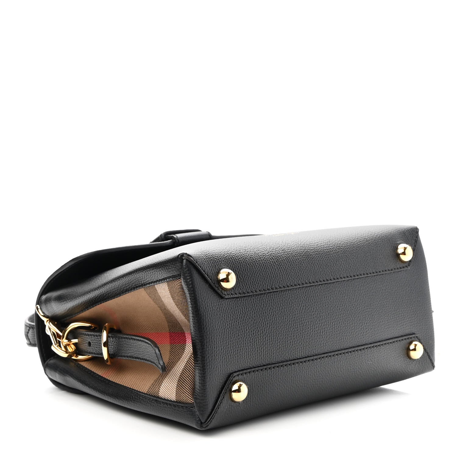 Burberry Derby Calfskin House Check Small Camberley Black 4 of 8