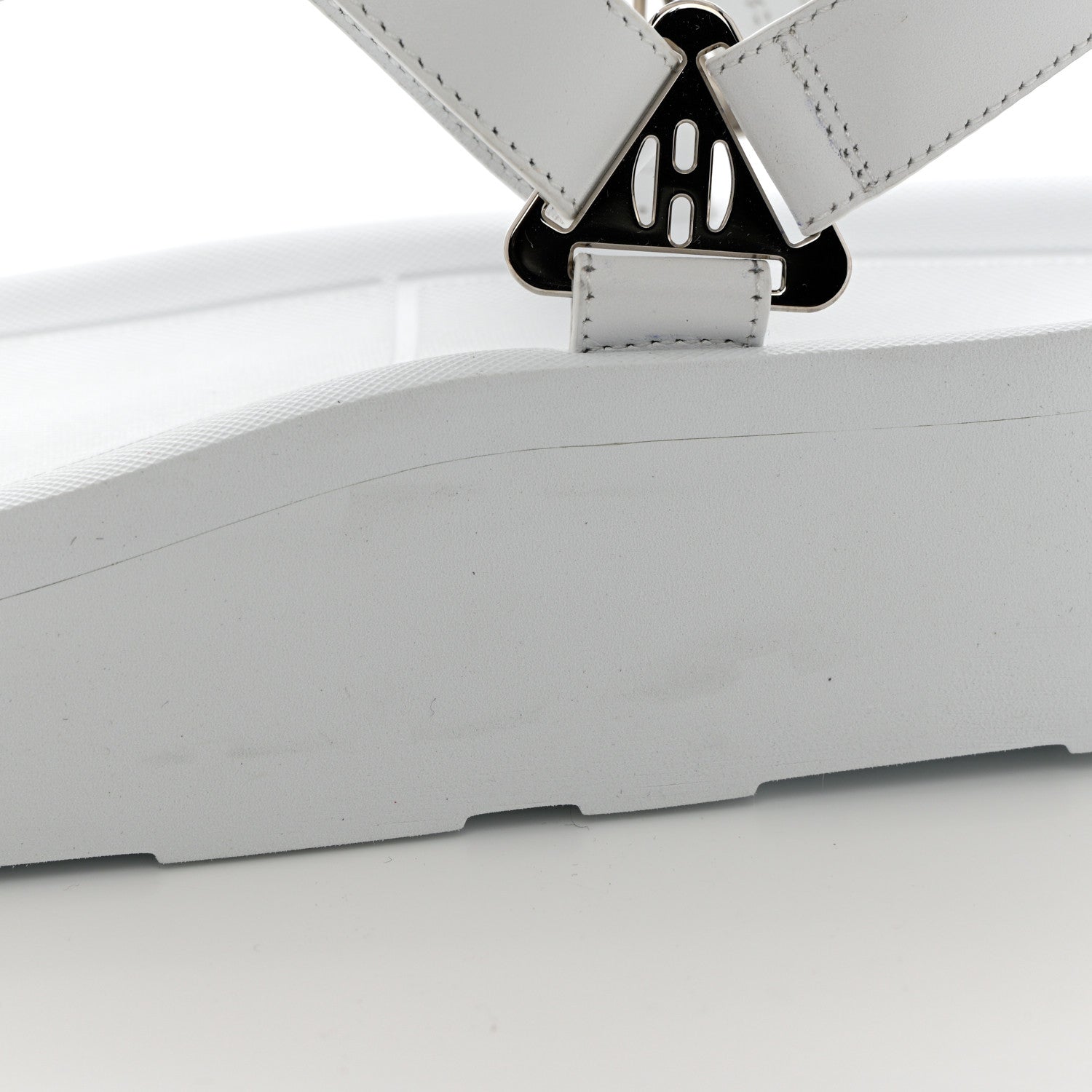 Hermes Calfskin Womens Enid Sandals 39 White 9 of 11