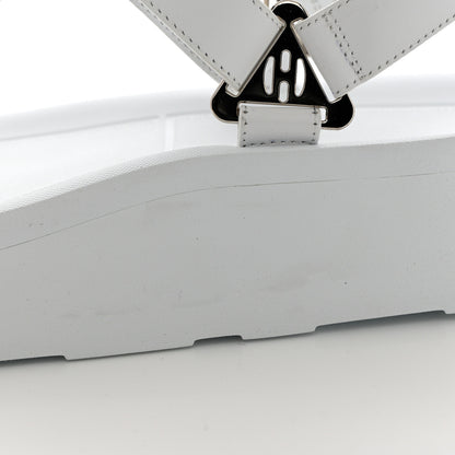 Hermes Calfskin Womens Enid Sandals 39 White 9 of 11