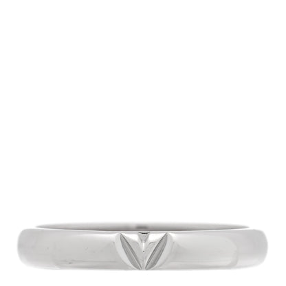 Louis Vuitton 18K White Gold LV Volt Multi Wedding Band Ring 60 9 1 of 4