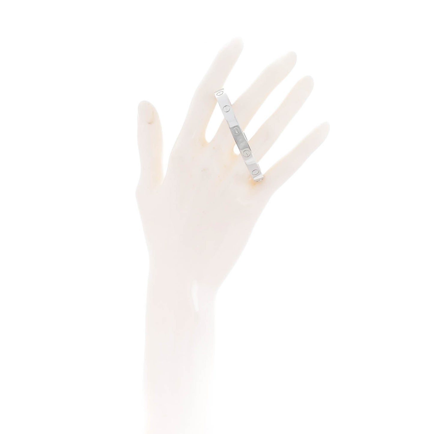 18K White Gold LOVE Bracelet 16