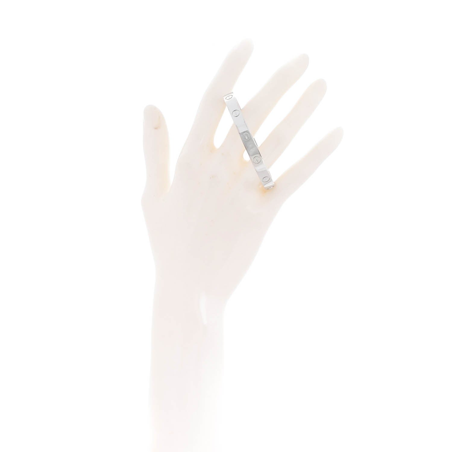 Cartier 18K White Gold LOVE Bracelet 16 2 of 7