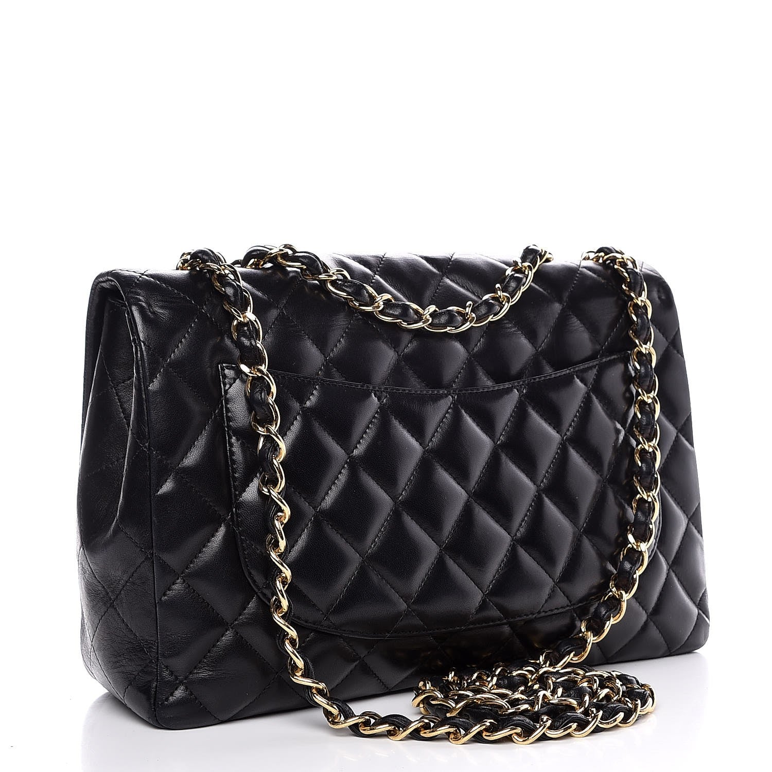 Chanel Lambskin Quilted Jumbo Single Flap Black 3 of 8