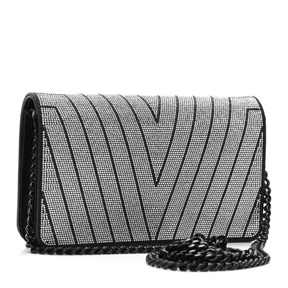 Stella McCartney Velvet Crystal Star Crossbody Bag Black 3 of 9